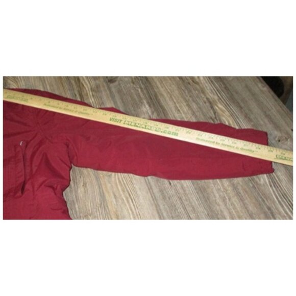 Lands' End Button & Zip Jacket Sz M 10-12 Cinch Waist Hooded Squall Protect - Picture 11 of 16